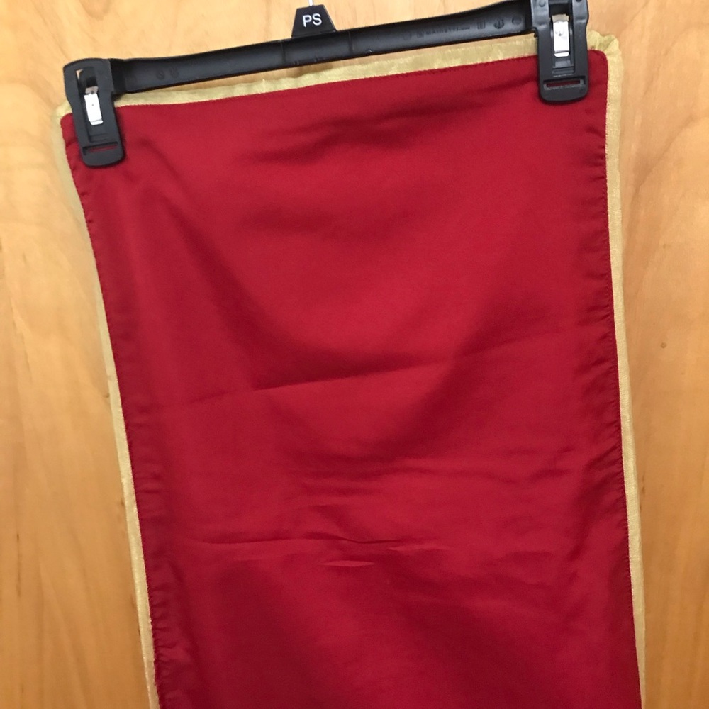 Grammercy Studios Red with Heavy Gold Beading Table Runner - Picture 11 of 15